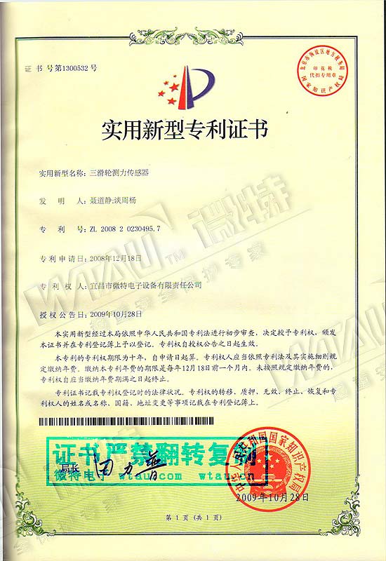 2009-三滑轮测力传感器