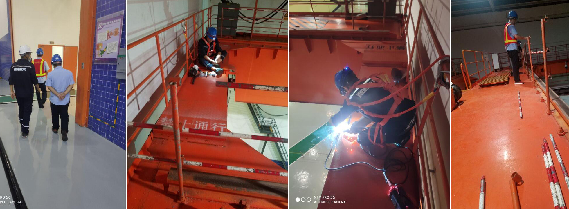 微特工程师进入现场进行施工