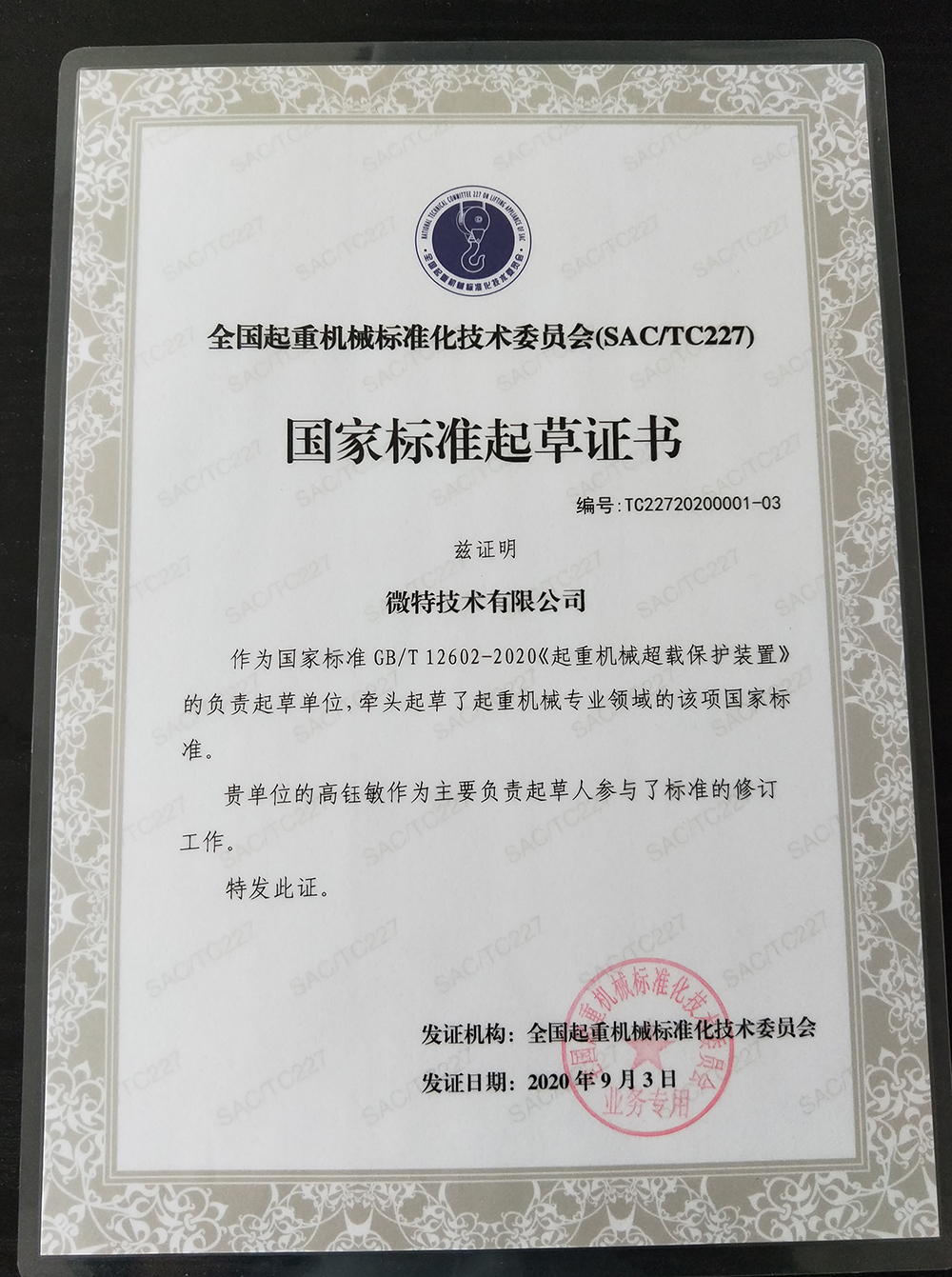 国家标准GB/T 12602-2020《起重机械超载保护装置》